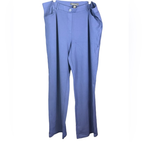 Ashley Stewart Navy Wide Leg‎ Pull On Pants with Pockets (Size 24) - Picture 1 of 3